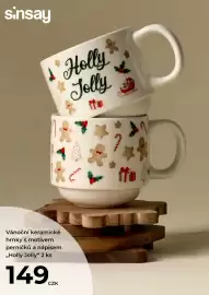 Sinsay leták Strana 2: Sinsay Vánoční keramické hrnky s motivem perníčků a nápisem „Holly Jolly“ €149,00