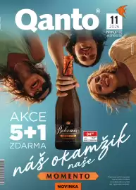 Qanto leták Strana 1: Qanto 11 2026 NAKUPTE JEDNODUŠE AKCE 5+1 Bohemia ZDARMA náš MOMENTO SEMI-SPARKLING WINE VYROBENO Z
