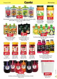 Qanto leták Strana 135: Deva Bionek kapsička mango, meruňka, hruška, jahoda €14,50, Dev Smoothie €24,90