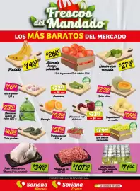 Folleto Soriana Express Página 1: Pollo entero fresco €3.490,00, Huevo blanco Bachoco €7.100,00