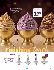 Albert Heijn Allerhande Pagina 27: AH Excellent Gouden coupe rvs €3,49, AH Excellent Chocoroom €1,99