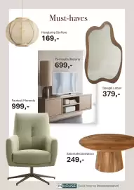 INHOUSE folder week 45 Pagina 3: Fauteuil Merendy 999,- Must-haves Hanglamp Stoffare 169,- TV-meubel Nerana 699,- Salontafel