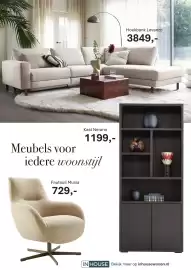 INHOUSE folder week 45 Pagina 5: Kast Nerano 1199,- Meubels voor iedere woonstijl Fauteuil Musia 729,- Hoekbank Levanzo