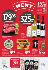 MENY tilbudsavis uge 44 Side 1: CAMPET STE MARIE €325,00, BEAUVAIS HERREGÅRDS-RØDKÅL €9,95