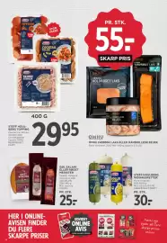 MENY tilbudsavis uge 44 Side 21: OMHU FÆRØSK LAKS ELLER HÅNDPILLEDE REJER €55,00, GØL SALAMI ELLER RØGET MEDISTER €25,00