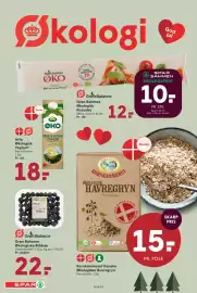 SPAR tilbudsavis uge 44 Side 10: Arla Økologisk Yoghurt €18,00, Grøn Balance Økologisk Pizzadej €12,00