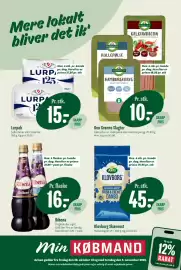 Min Købmand tilbudsavis uge 44 Side 1: Den Grønne Slagter €10,00, Lurpak €15,00