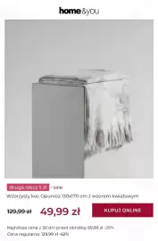 Home&You gazetka Strona 8: Wzorzysty koc Opunico 130x170 cm z wzorem kwiatowym Home & you €49,99