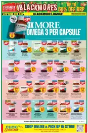 Chemist Warehouse catalogue Page 8: Blackmores Pregnancy & Breast-feeding Gold €39,99, Blackmores Vitamin D3 1000IU €18,74