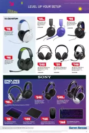 Harvey Norman catalogue Page 13: Sony INZONE H3 Wired Gaming Headset €98,00, Sony INZONE MPDD700 Gaming Mousepad €58,00