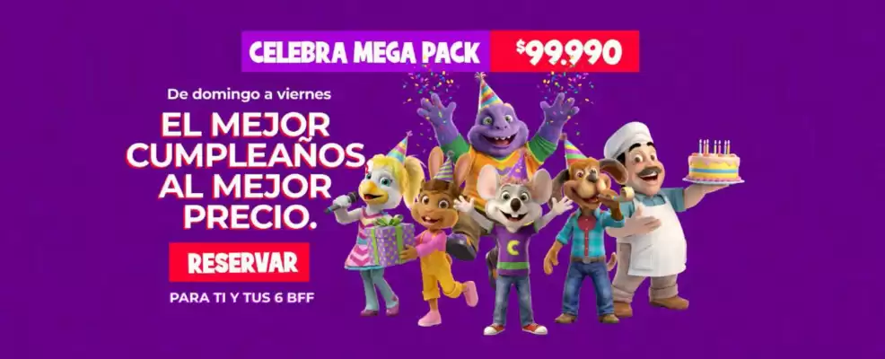 Chuck E. Cheese´s (válido hasta 17-11)