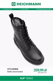 Deichmann gazetka tydzień 44 Strona 2: Botki sznurowane 5th Avenue €259,99