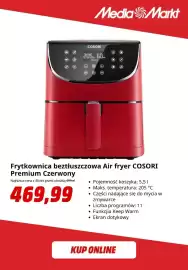 Media Markt gazetka Strona 5: Frytkownica beztłuszczowa Cosori Premium czerwony €469,99