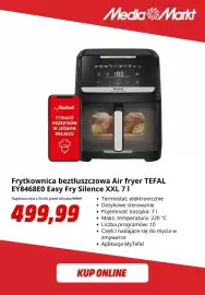 Media Markt gazetka Strona 7: Frytkownica beztłuszczowa Tefal EY8468E0 Easy Fry Silence Xxl €499,99