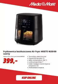 Media Markt gazetka Strona 9: Frytkownica beztłuszczowa Ariete 4630/00 czarny €399,00