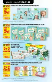 Biedronka gazetka Strona 84: Wszystkie pieluszki Dada Extra Soft €5,00, Wszystkie chusteczki nawilżane Dada