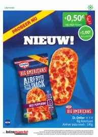 Intermarché folder Pagina 10: DIEPVRIES PROBEER NU +0,50€ € op mijn kaart NIEUW! NEW Dr.Oetker BIG AMERICANS CRISPY OUTSIDE