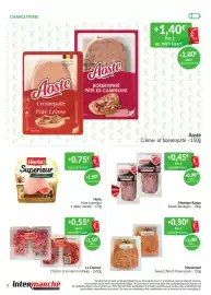 Intermarché folder Pagina 4: Herta Ham superieur €1,50, Monique Ranou Salami Boulogne €0,90
