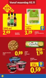 Lidl folder week 45 Pagina 13: Sondey Oaties haverkoeken €1,19, Milbona Proteïne yoghurt €0,59