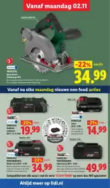 Lidl folder week 45 Pagina 23: Parkside Accu €14,99, Parkside Accu-hand-cirkelzaag 20 V €34,99