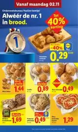 Lidl folder week 45 Pagina 6: Rozijnen krentenbrood €1,69, Cruffin €0,89