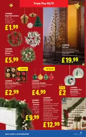 Lidl leaflet week 45 Page 19: Livarno Christmas Baubles €2,99, Livarno Snowglobe Tree Decoration €2,00
