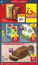 ALDI folder week 45 Pagina 14: Extra vezelrijk volkorenbrood €1,89, Goud Gebakken Low carb crackers €3,50