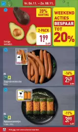 ALDI folder week 45 Pagina 42: Eetrijpe avocado's €1,99, Slagersknakworsten €2,49