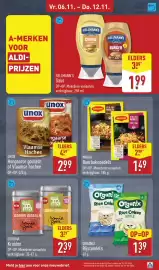 ALDI folder week 45 Pagina 47: Unox Vlaamse Hachee €2,99, Organix Rijstwafels €1,39