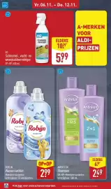 ALDI folder week 45 Pagina 48: Robijn Wasverzachter €2,99, HG Schimmel-, vocht- en weerplekkenreiniger €5,99