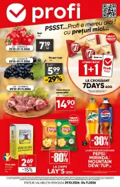 Catalog PROFI săptămâna 44 Pagină 1: Băneasa făină de grâu albă superioară 000 €2,69, Multi Carne de porc pentru gătit €14,90