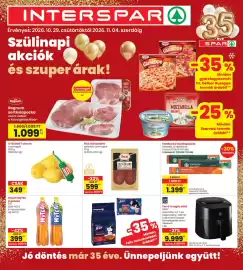 Interspar akciós újság hét 44 Oldal 1: S-Budget citrom €349,00, SimpeX basic forró levegős sütő €9.999,00