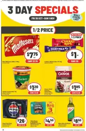 IGA catalogue Page 2: Mars Maltesers Giftbox €7,75, Cadbury Medium Bars 30‑50g Selected Varieties €1,00