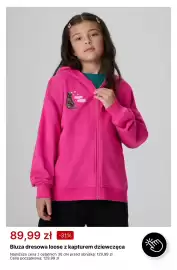4F gazetka tydzień 44 Strona 3: Bluza dresowa loose z kapturem dziewczęca €89,99