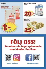 Prisma Mat reklamblad Sida 3: Vetemjöl €1,00, Arla mild naturell yoghurt €20,00