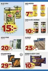 Prisma Mat reklamblad Sida 4: Sahar inlagd gurka €15,00, Tilapiafile €25,00