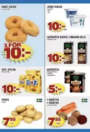 Prisma Mat reklamblad Sida 7: La Lorraine donut socker €10,00, Oddlygood havredryck barista cinnamon dolce €10,00