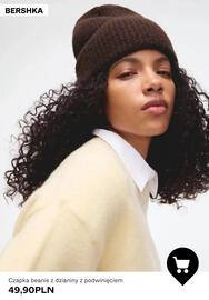 Bershka gazetka tydzień 44 Strona 10: Czapka beanie z dzianiny z podwinięciem Bershka €49,90