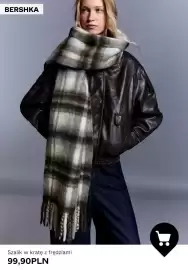 Bershka gazetka tydzień 44 Strona 7: Szalik w kratę z frędzlami Bershka €99,90