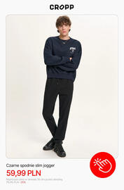 Cropp gazetka tydzień 44 Strona 10: Czarne spodnie slim jogger Cropp €59,99