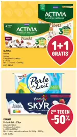 Delhaize folder week 45 Pagina 19: Yoplait Perle de Lait of Skyr €4,49, Activia Vezels Yoghurt €2,09