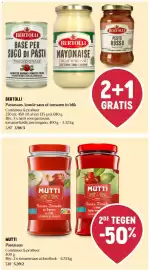 Delhaize folder week 45 Pagina 23: Pastasaus €5,39, Bertolli pastasaus, koude saus of tomaten in blik €3,98