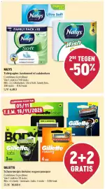 Delhaize folder week 45 Pagina 36: Toiletpapier, keukenrol of zakdoeken €4,28, Gillette scheermesjes €36,68
