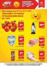 API MARKET gazetka tydzień 44 Strona 1: Schab B/K €14,99, President Twaróg śmietankowy €9,99