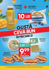 Catalog Mega Image | Shop&Go Pagină 4: Aunt Mabel's Brioșă cu afine €10,00, Roots&Goods Fresh Smoothie Bucuria Mango €10,00