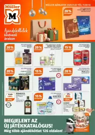 Müller akciós újság hét 45 Oldal 1: Tempo papírzsebkendő €19.999,00, Jägermeister gyógynövénylikőr €5.995,00