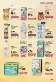 DM akciós újság Oldal 19: Babylove evőeszközkészlet €1.699,00, Univer bébidesszert gyümölcs €399,00