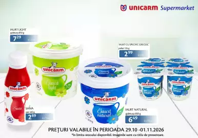 Catalog Unicarm Pagină 2: IAURT LIGHT galetusa 850 g 729 lei/buc Unicarm US ÎN ODUS MARE e8509 EL unicarm Jaurt light 0,1%
