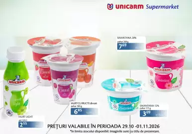 Catalog Unicarm Pagină 4: Unicarm Iaurt Light €2,55, Unicarm iaurt cu fructe €6,85