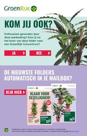 GroenRijk folder week 44 Pagina 2: Groenrijk calathea €14,99, GroenRijk Wandhanger €17,99